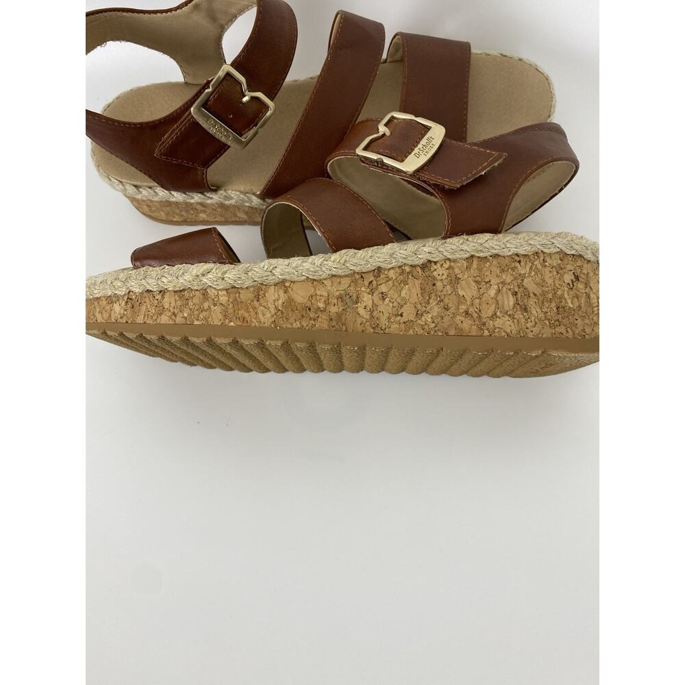 Dr. Scholl's Brown Espadrille Wedge Sandals Women's Size 8.5 Ankle Strap Comfort - Picture 9 of 10